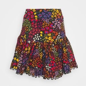 NWT Farm Wild Mix mini skirt mulitcolor